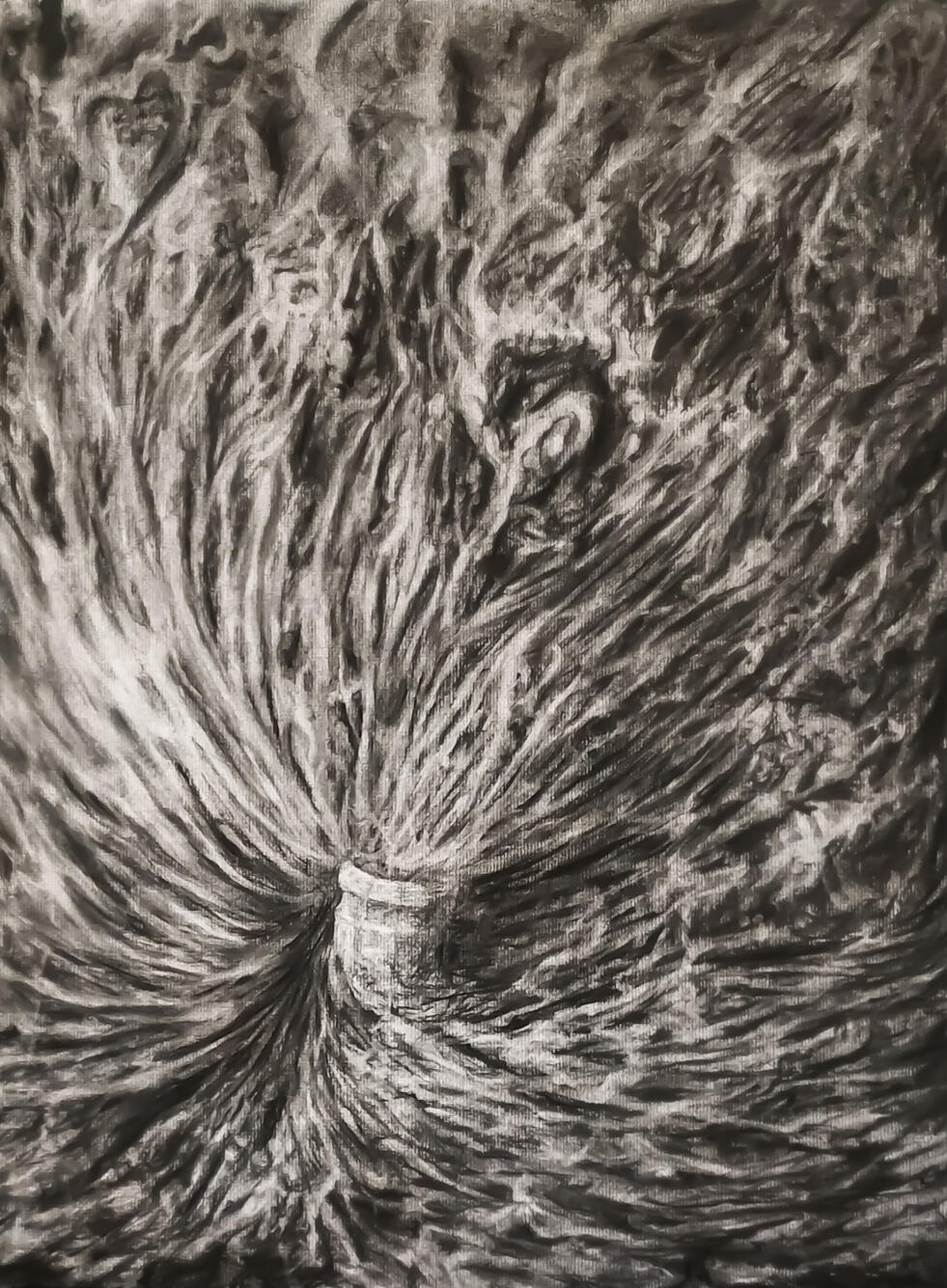 Gog and Magog III Charcoal on paper 60x46